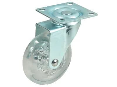 Skate Wheel Castor Polyurethane 75mm - Clear