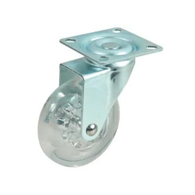 Skate Wheel Castor Polyurethane 75mm - Clear