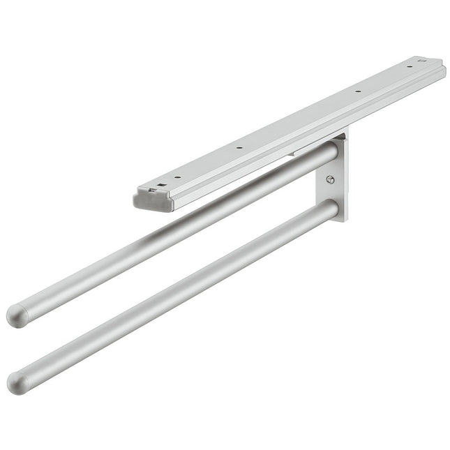 Hafele towel Rail 2 Arm 54 x 460mm Aluminium Silver