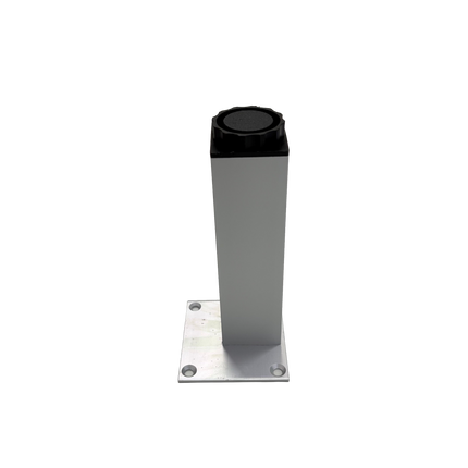 Square Aluminium Adjustable Leg 150mm - Silver