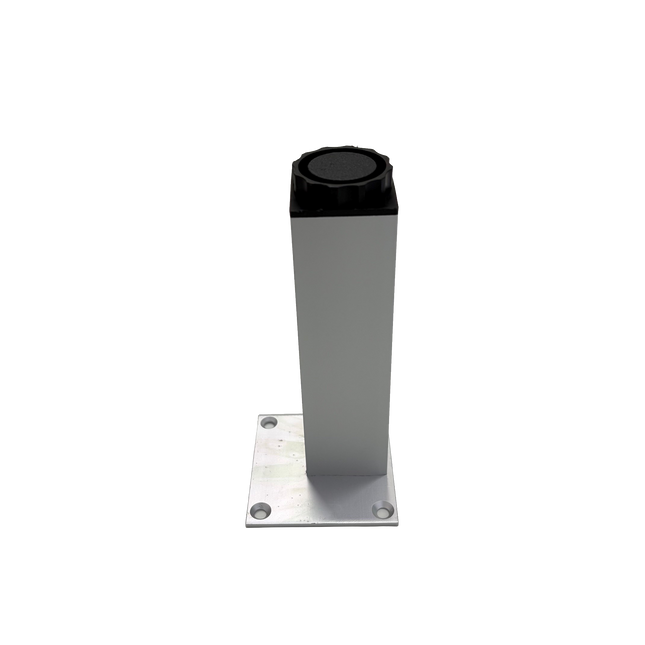 Square Aluminium Adjustable Leg 150mm - Silver