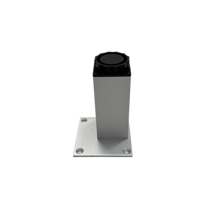Square Aluminium Adjustable Leg 100mm - Silver