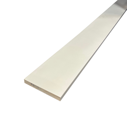 138x18mm x 5.6m Pine Primed Finger Jointed Square Edged Timber Reveal