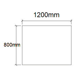 Plain Pencil Edge Mirror - 1200x800mm