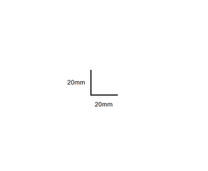 Aluminium Angle Strip 20x20mm - 6.5m