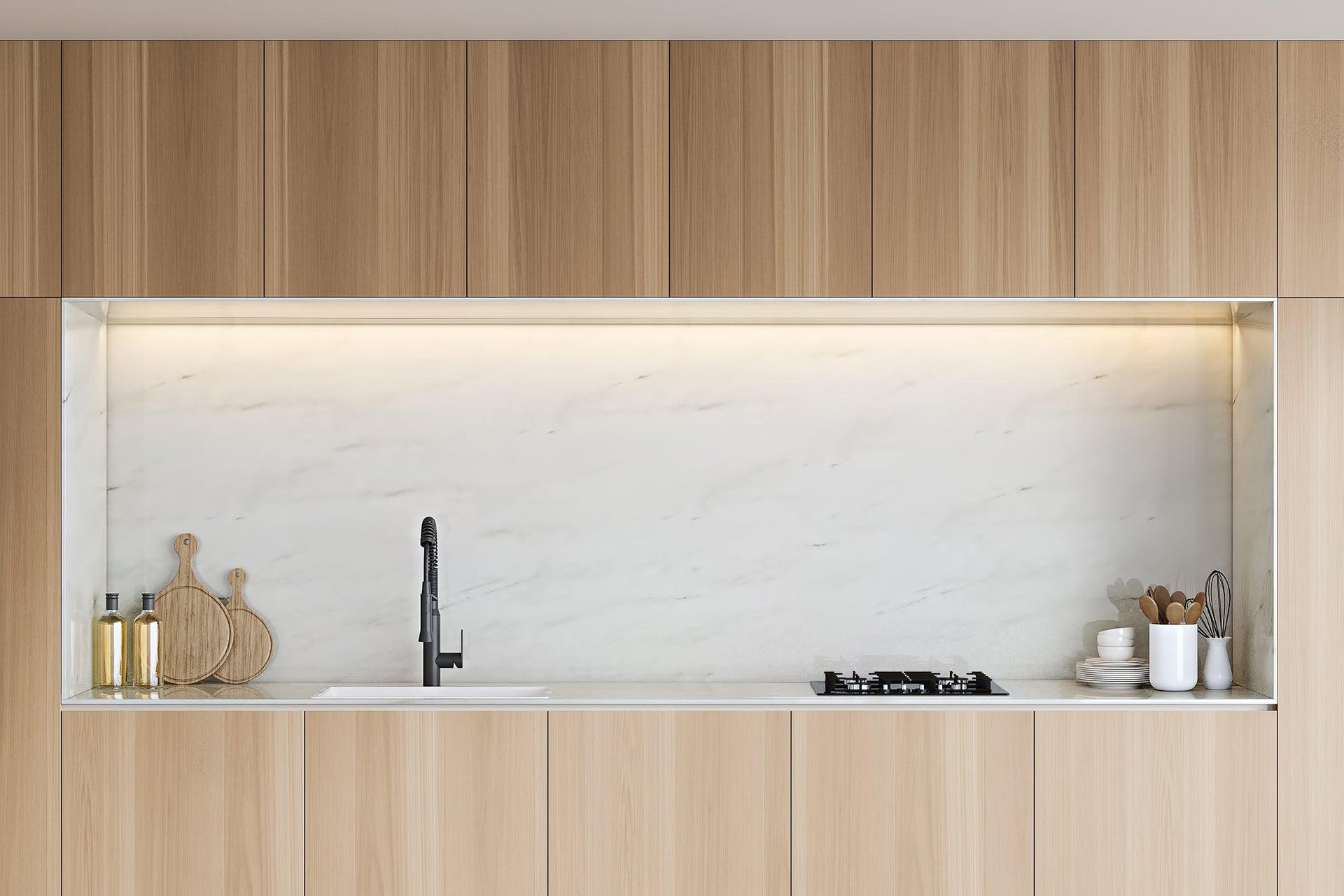 White Marble Splashback