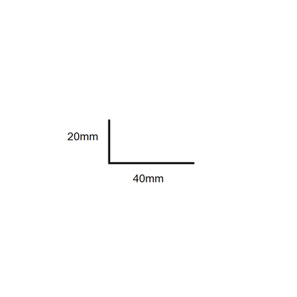 Aluminium Angle Strip 40x20mm - 6.5m-Trademasterau | Trademaster