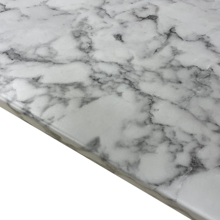 Buy Carrara Marble Matt By Duropal - Laminate Benchtops from $242.00 each slab. Shipping Australia wide or Click & Collect option. Shop online our full colour range of ready made Laminate Benchtops.