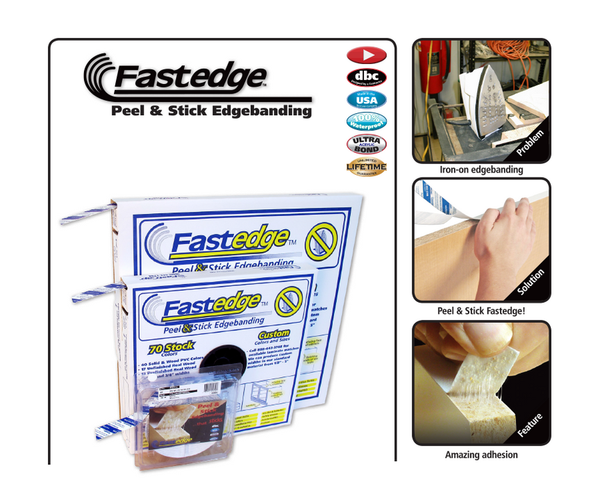 Edging Pvc Stik Fastedge Peel & Stick Edging PVC 76m
