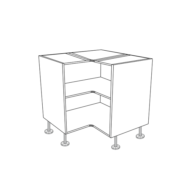 Floor Corner Cabinet 900x900mm-Blum | Trademaster