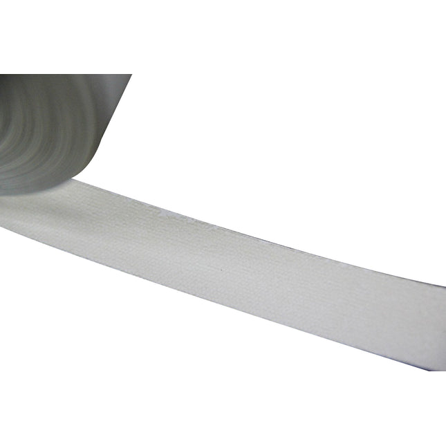 White Satin Pre-Glued Iron On Edging 29x0.4mm - 50m-Trademasterau | Trademaster